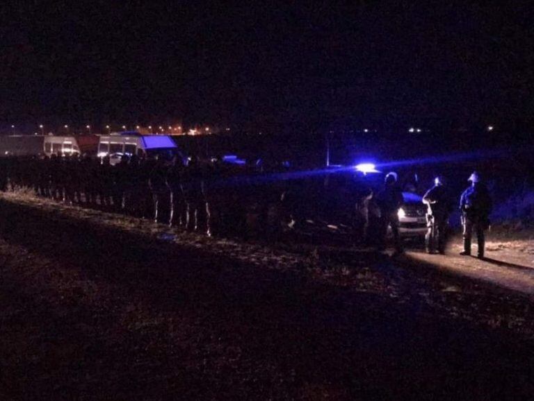 El grupo GEOP arribó al lugar para disuadir a los manifestantes.