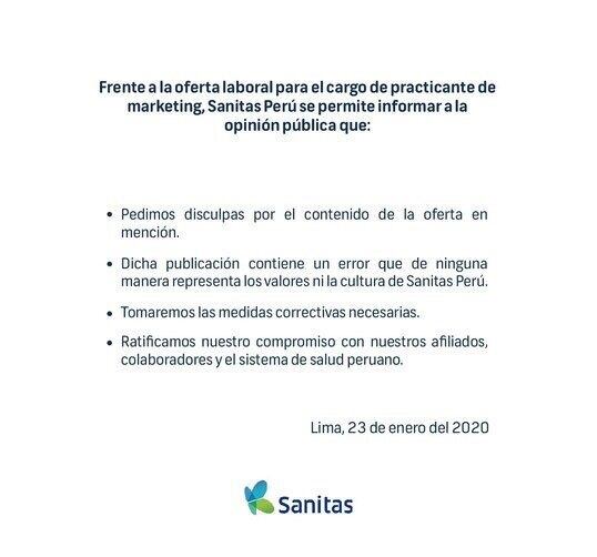 El tremendo error de una empresa peruana en una convocatoria laboral (Web)