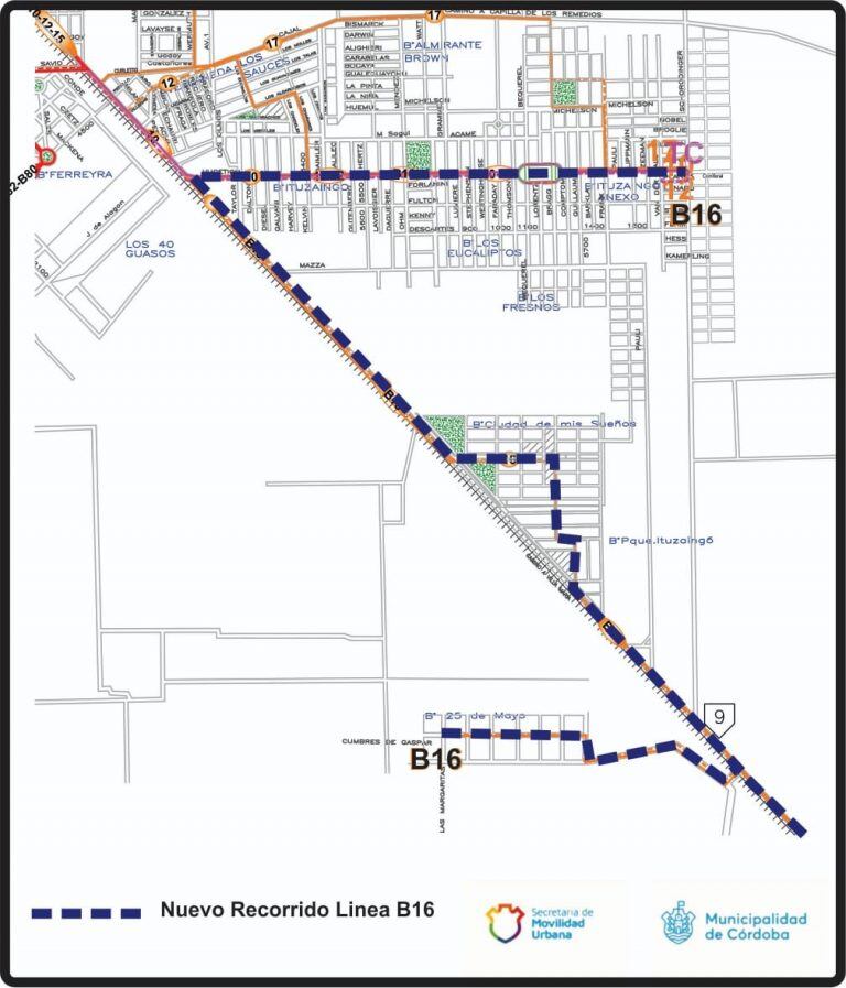 Los nuevos recorridos del transportes urbano.