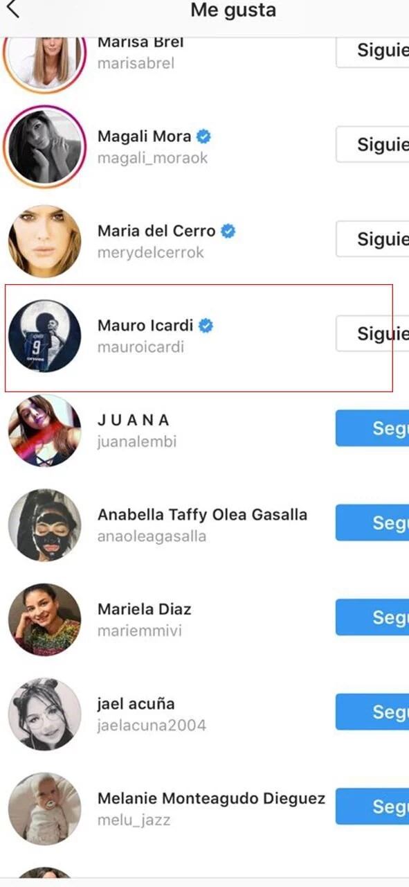 Mauro Icardi "likeo" el escotazo de la China Suárez.