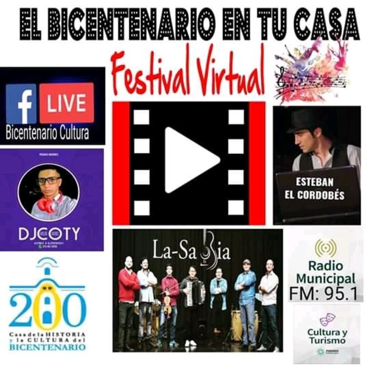 Este viernes transmiten el Festival "Bicentenario" por Facebook y la radio municipal