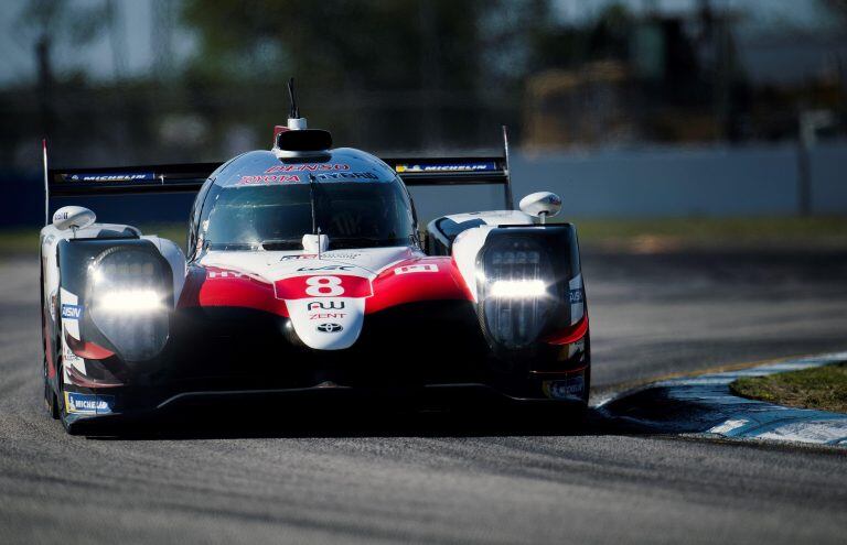 El Toyota TS050 Hybrid del español Fernando Alonso, que marcó la vuelta rápida de la clasificación.