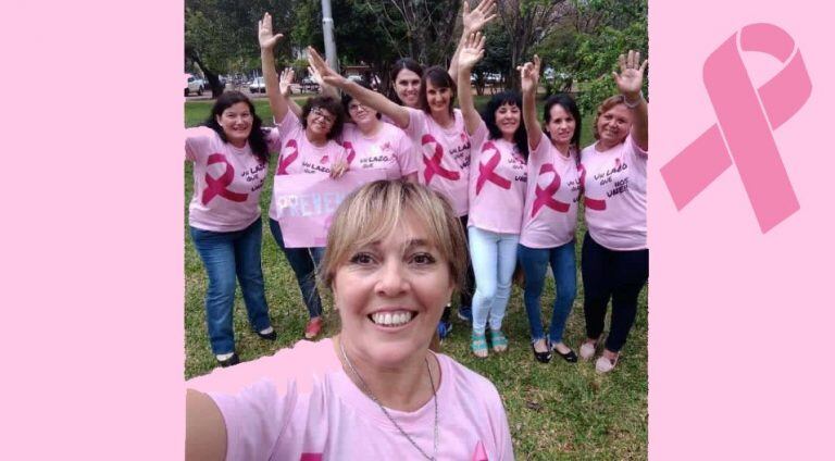 Jardín América. Mes rosa de Lucha contra el Cáncer de Mama.