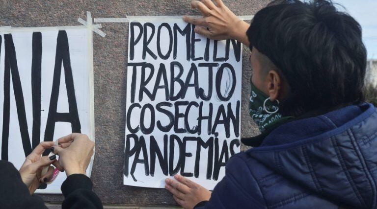 Protestan contra el acuerdo con China (Vía Santa Rosa)