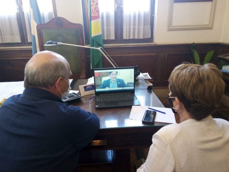 KICILLOF Y SU GABINETE EN ZOOM CON TRES ARROYOS