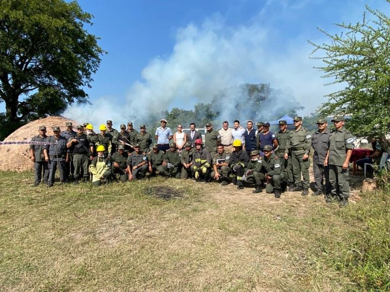 Participaron efectivos de Gendarmería Nacional, Bomberos de la policía de Formosa y auxiliares de la Justicia Federal