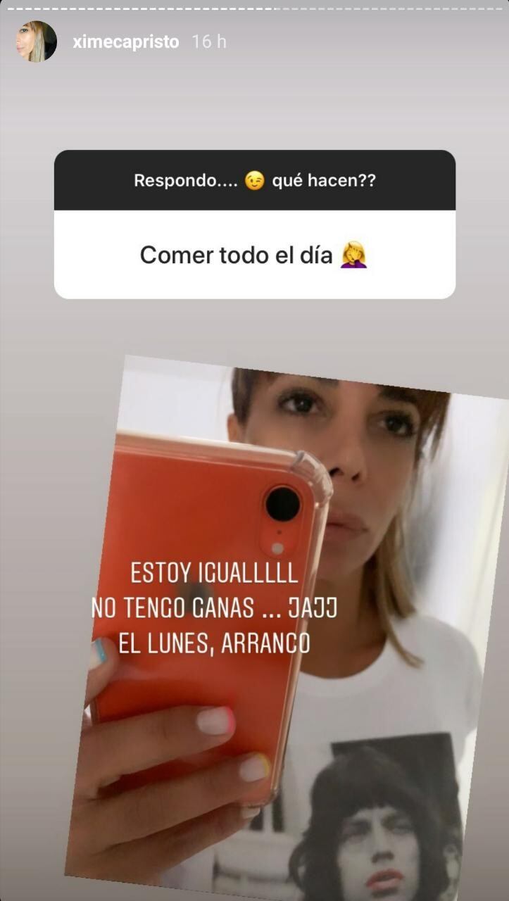 Ximena Capristo respondió preguntas en Instagram