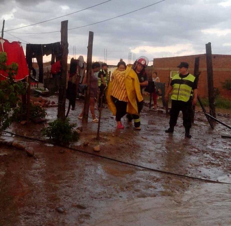 Un temporal causó destrozos en General Güemes. (Policía de Salta)