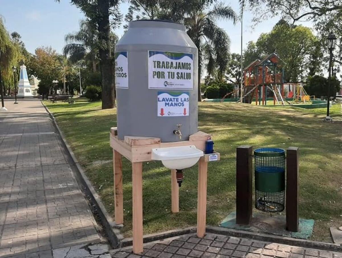 Instalan lavamanos en plaza de localidad entrerriana