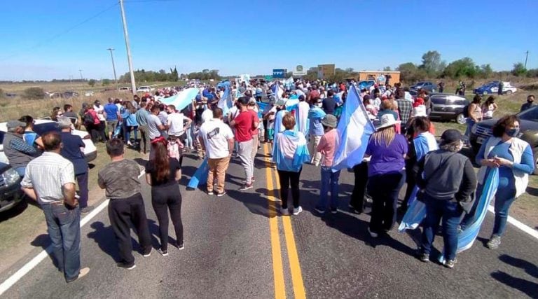 Manifestantes en Realicó (Infotec)