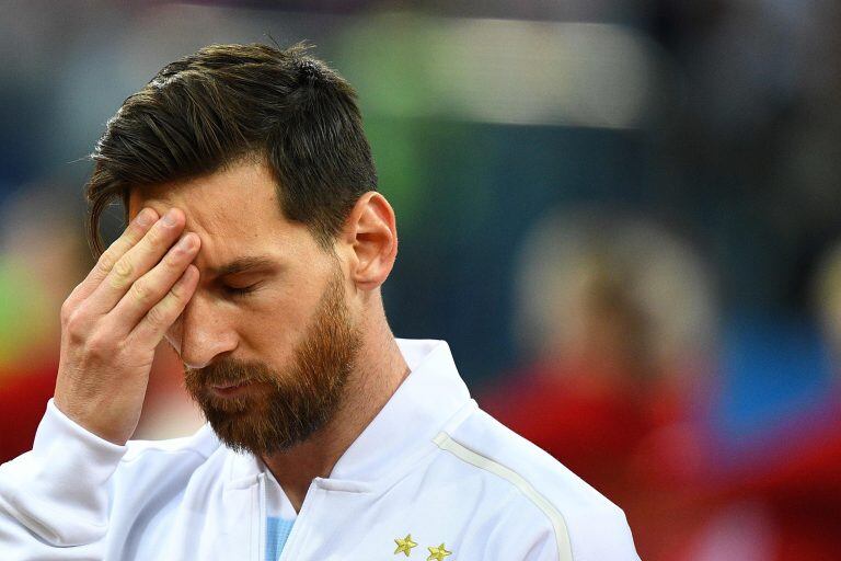 Messi en la previa del partido (Johannes Eisele/AFP)