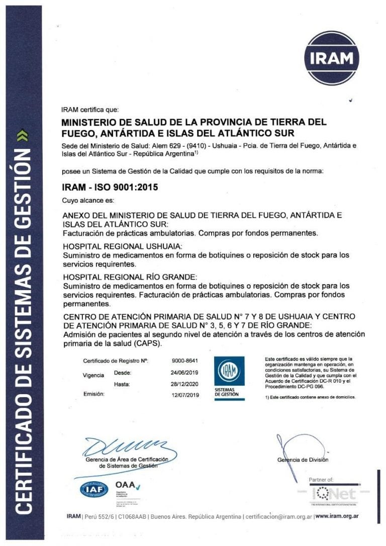 Certificación IRAM