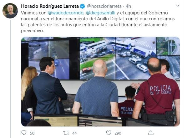 Entrecruzan datos para detectar incumplimiento a cuarentena de argentinos que llegaron del exterior. (Twitter @horaciolarreta)