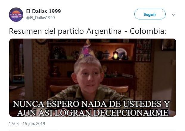 Meme de Argentina-Colombia.