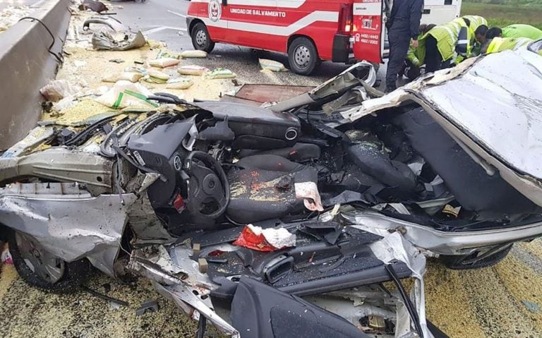 Choque múltiple en autopista Bs A- La PLata