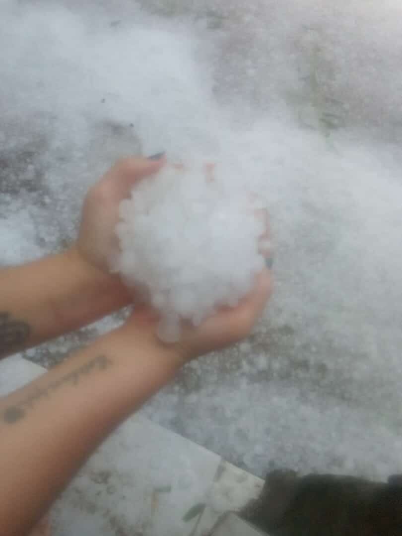 Una fuerte granizada azotó Tres Arroyos