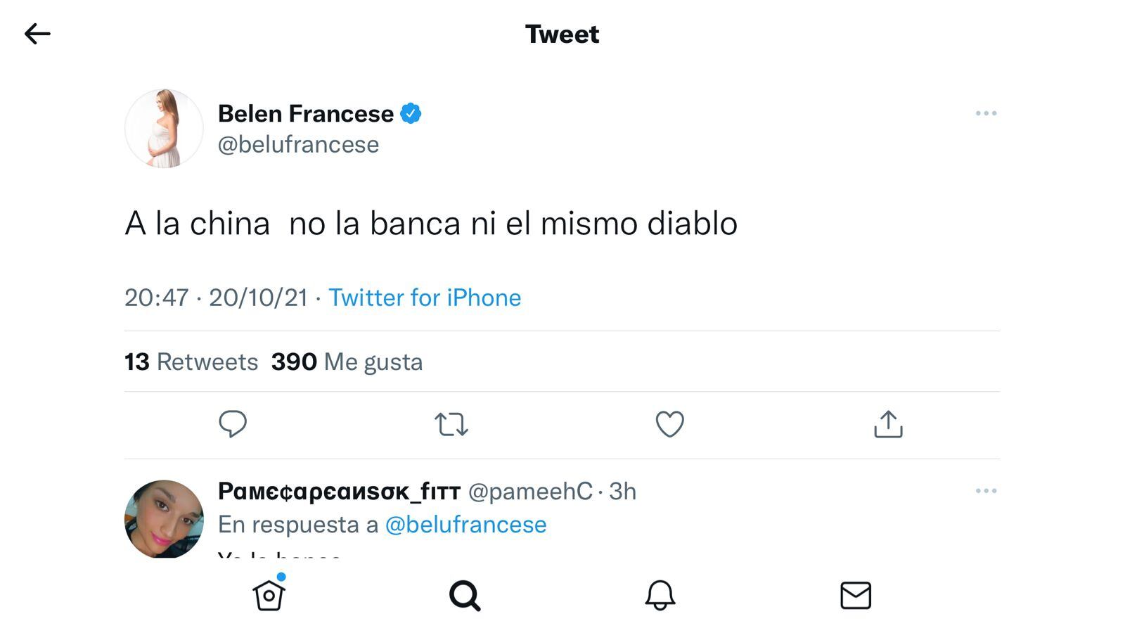 Belén Francese apuntó contra la China Suárez.