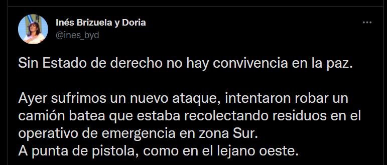 El tweet de la intendenta de la capital riojana