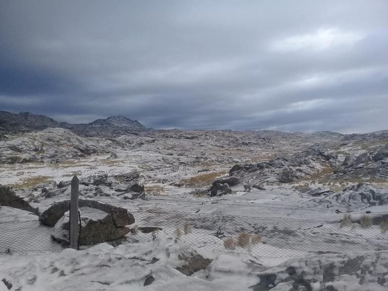 Las fotos de la nevada en el Champaquí.