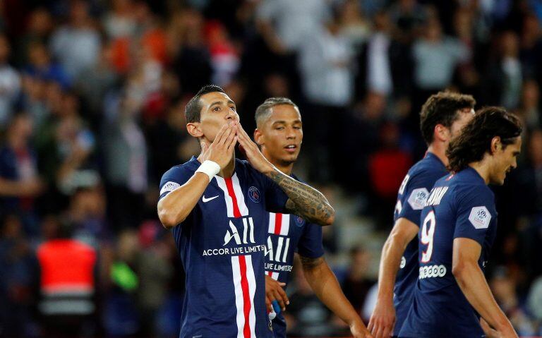 Di María marcó un tanto en la goleada del PSG en el inicio de la liga francesa