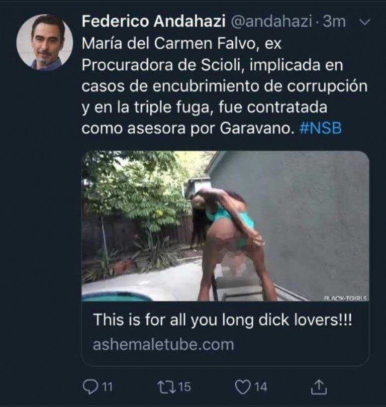 Tuit de Federico Andahazi (Twitter)