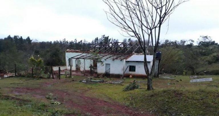 Temporal en Colonia Yapeyú. (Foto: El Territorio)