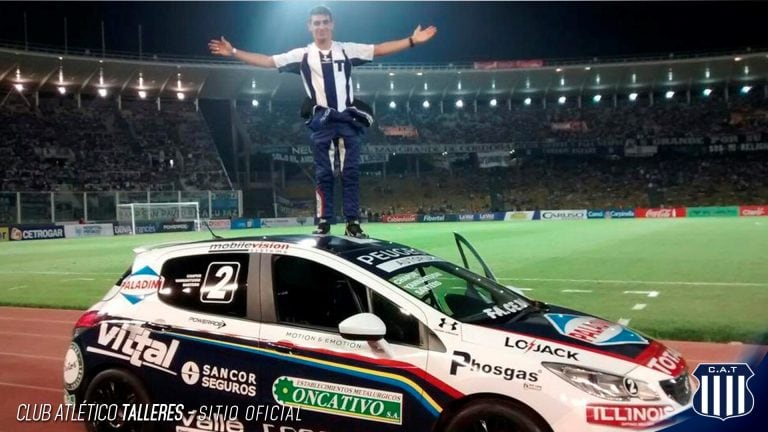 Una vuelta con Facu Chapur y en Kempes. Para el piloto, Talleres acelera el domingo.