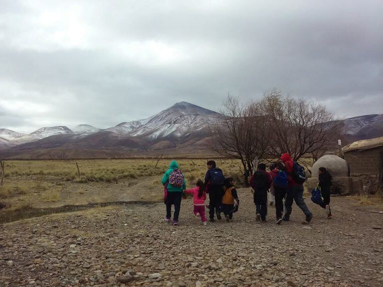 La escuela de Potrero de Chañi se encuentra a los pies del imponente Nevado de Chañi. (Escuela Nº4422 - Potrero de Chañi)