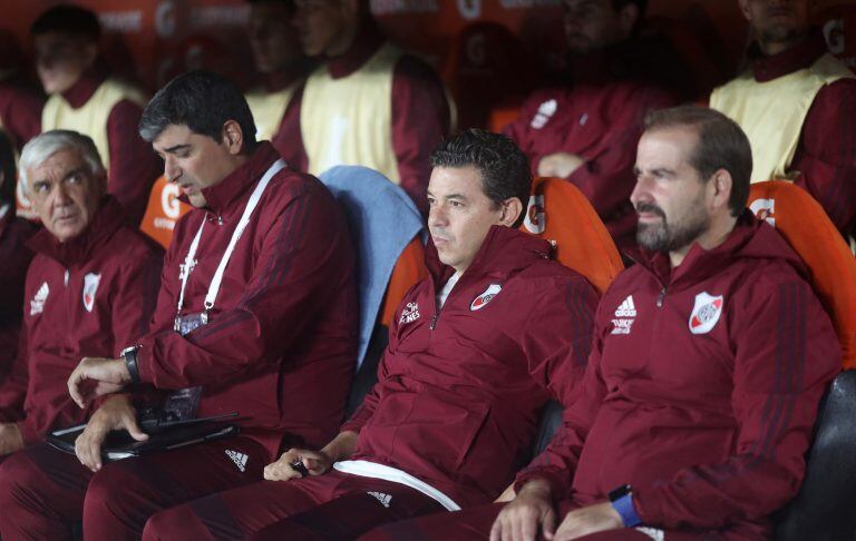 El último partido de River previo al comienzo de la cuarentena (Foto: REUTERS/Agustin Marcarian)