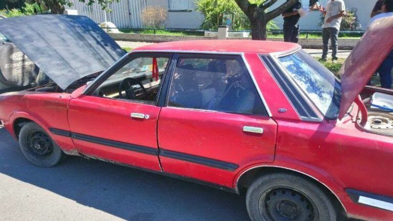 El auto e que se movilizaban los delincuentes.