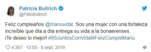 (Foto:Twitter) Saludos de cumpleaños a Vidal