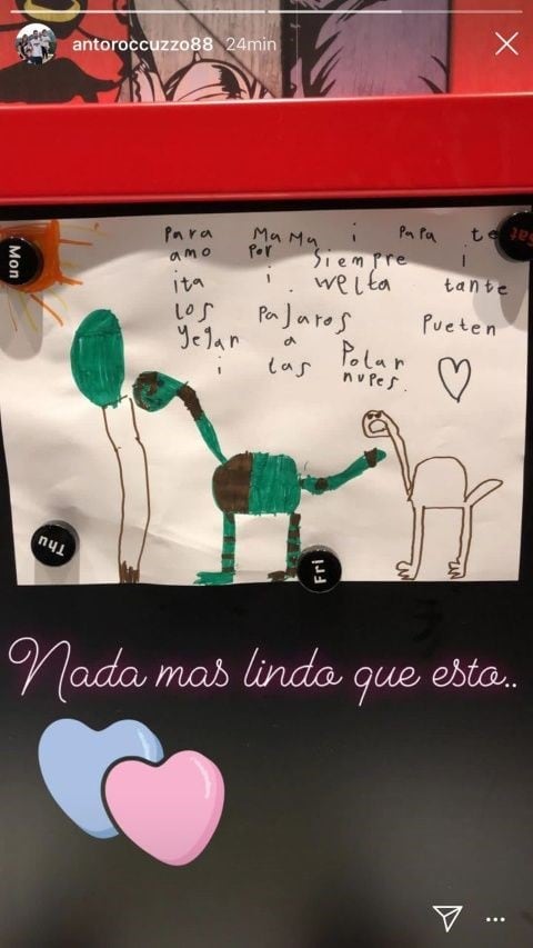 El tierno regalo de Thiago Messi a sus papás