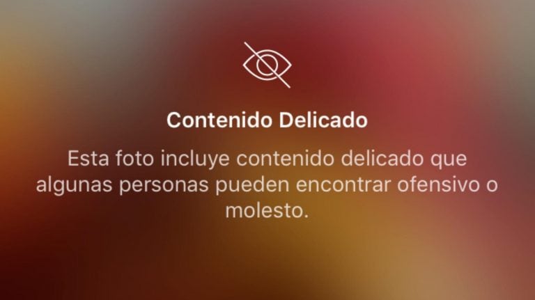 Instagram leyenda de censura (caprtura de pantalla)