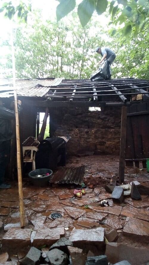 Así quedó un domicilio después de la tormenta.