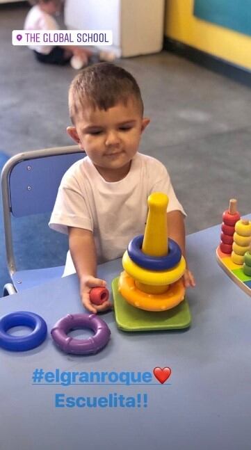 Granata y su pareja Leo Squarzon compartieron fotos del primer día de clases del pequeño Roque. (Instagram)