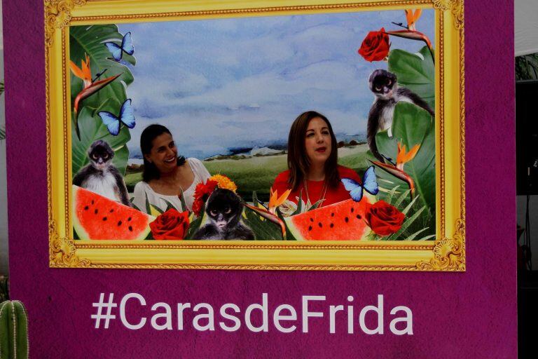 Una de las piezas que conforman la exposición de Google Arts&Culture "Las Caras de Frida", en Ciudad de México, México. (DPA)