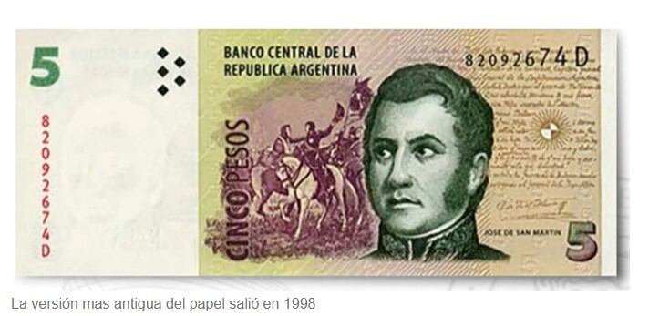 El billete de $ 5, camino a su desaparición.