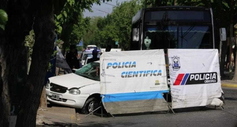 Accidente en pleno centro de San Juan.