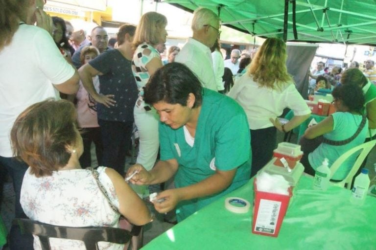 Carpa Verde en la plaza Vera