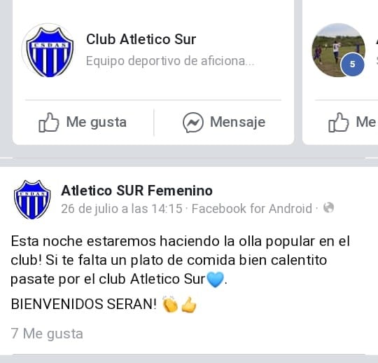 El club está sobre calle Tropas, a dos cuadras de Irazusta. 
Crédito: Facebook: