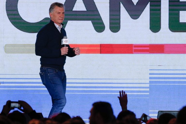 El presidente Mauricio Macri al reconocer la derrota de Juntos Por el Cambio en las elecciones internas. Crédito: EFE/Juan Ignacio Roncoroni.