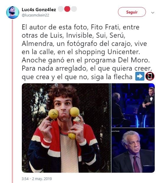 Algunos televidentes salieron a bancar a Fito en las redes sociales