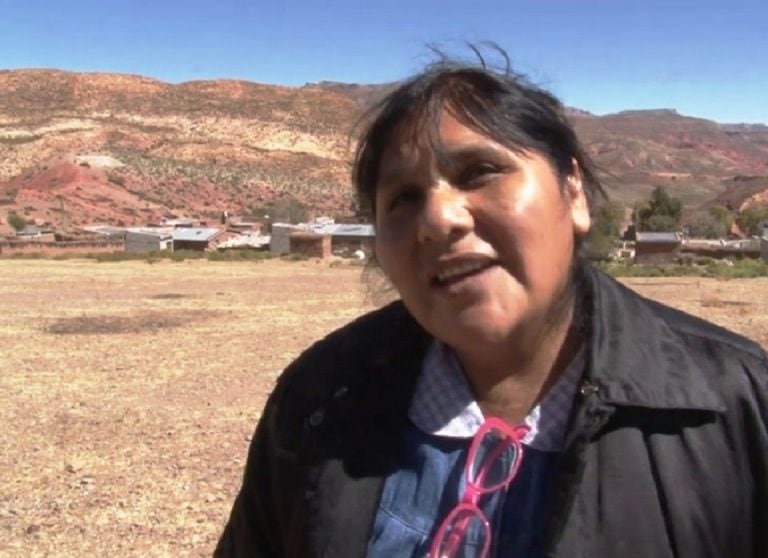 Nora Martínez Ibarra, directora de la escuela primaria de La Ciénaga, departamento de Santa Catalina.