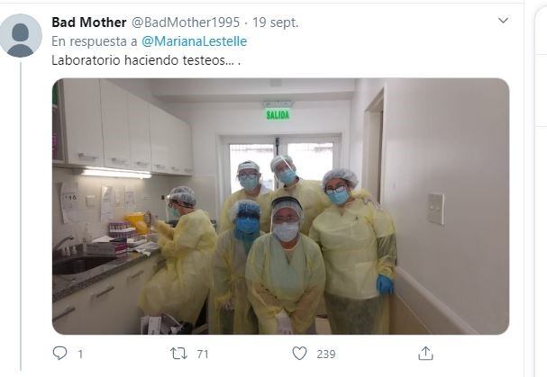 La doctora Marina Lestelle y la concientización sobre la pandemia en Twitter (Twitter)