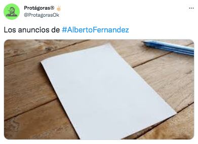 Los mejores memes de Alberto Fernández y su discurso sobre la Guerra contra la Inflación.