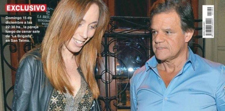 Enrique Sacco y María Eugenia Vidal cenaron juntos en un reconocido restaurante porteño (Foto: Caras)