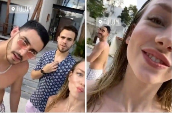 Ester Expósito en Tulum, México junto a Alejandro Speitzer. (Instagram/@ester_exposito))