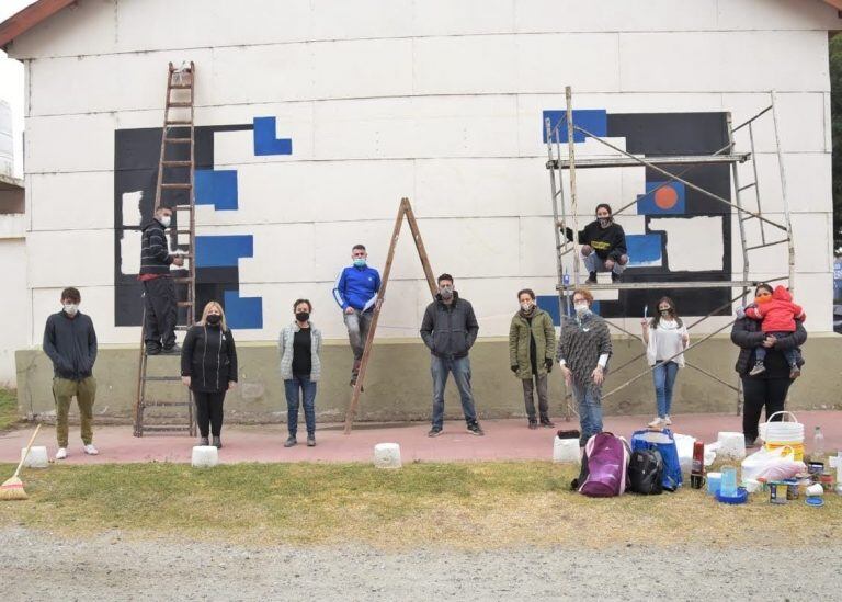 Mural en el Teatrillo para el cierre de la semana de la Prevención del Consumo de Drogas en Arroyito