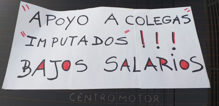 Protesta de trabajadores de la salud