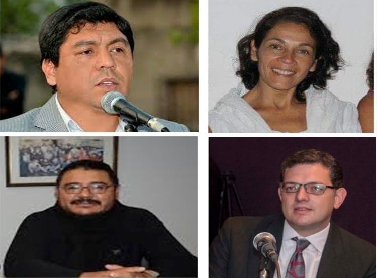 Adrián Mendieta, Claudia Hinojosa, Carlos Rivero y Federico Noro, los nuevos funcionarios.